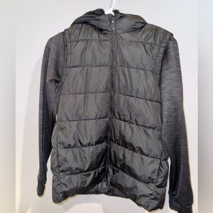 Boys Black Hooded Puffer winter Jacket  XL